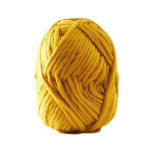 Mustard Merino Wool 100g ball, Super Chunky merino wool yarn, Yellow wool yarn, Sustainable yarn, Eco-friendly and Ethical Yarn image 1