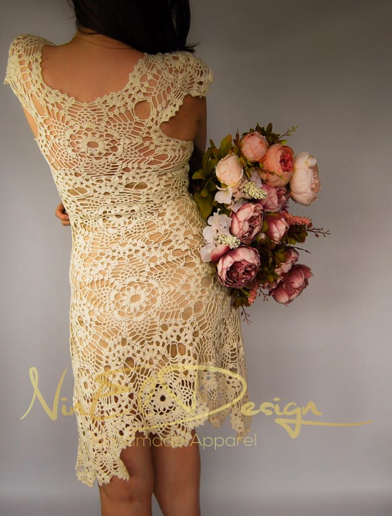 bohemian crochet dress