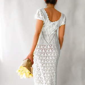 Knitting Pattern for Women, Instant download PDF Knit Dress Tutorial, Maxi dress knitting pattern, Unique wedding dress