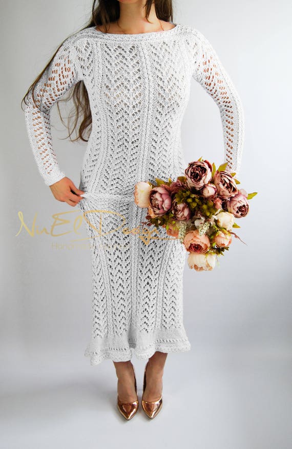 boho crochet wedding dress