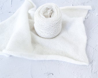 Angora Blend Yarn 25g,  White Angora yarn, Angora knitting wool