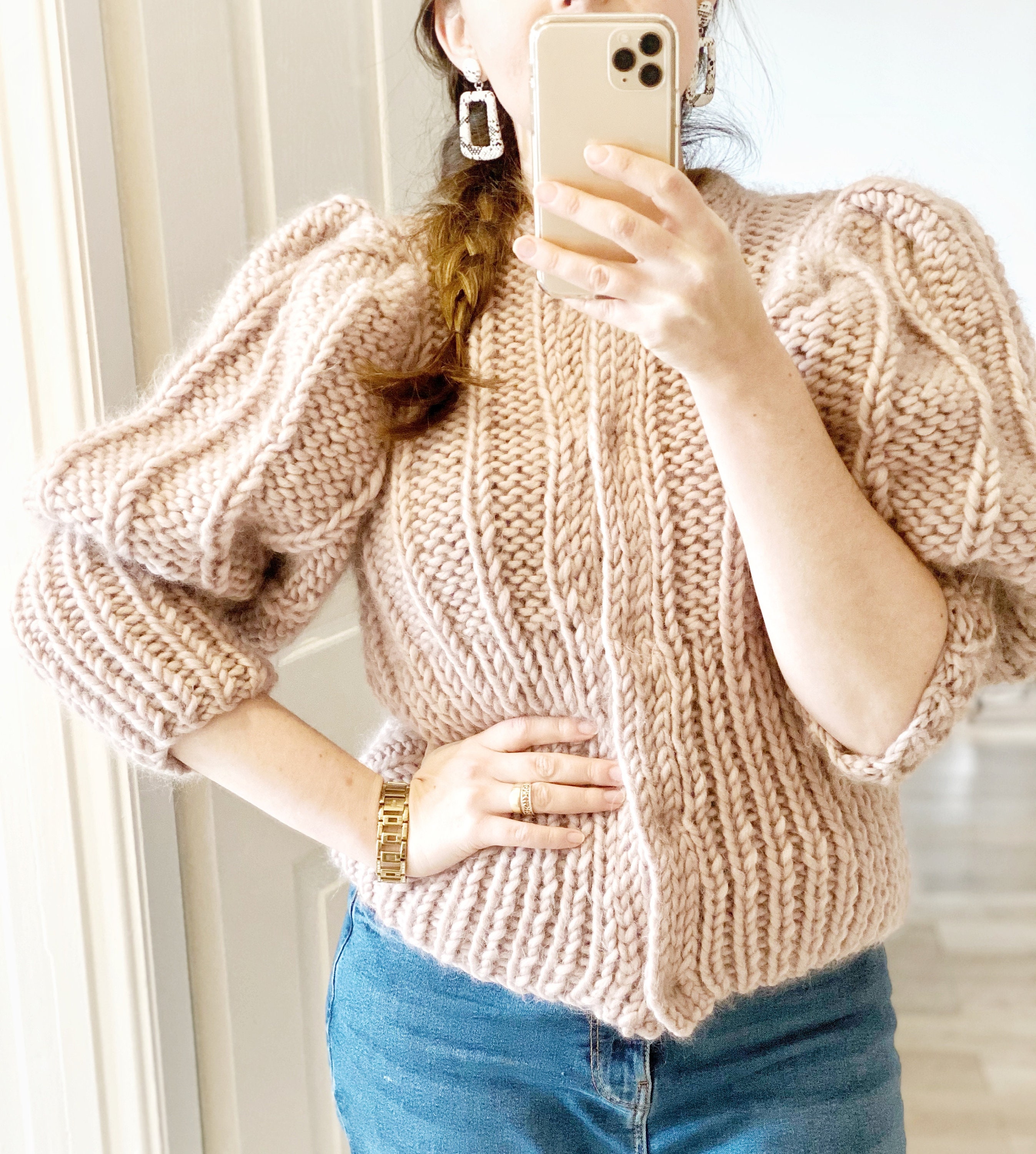 Knitting Pattern PDF and Video Course Bundle. Knitted Cardigan Tutorial ...