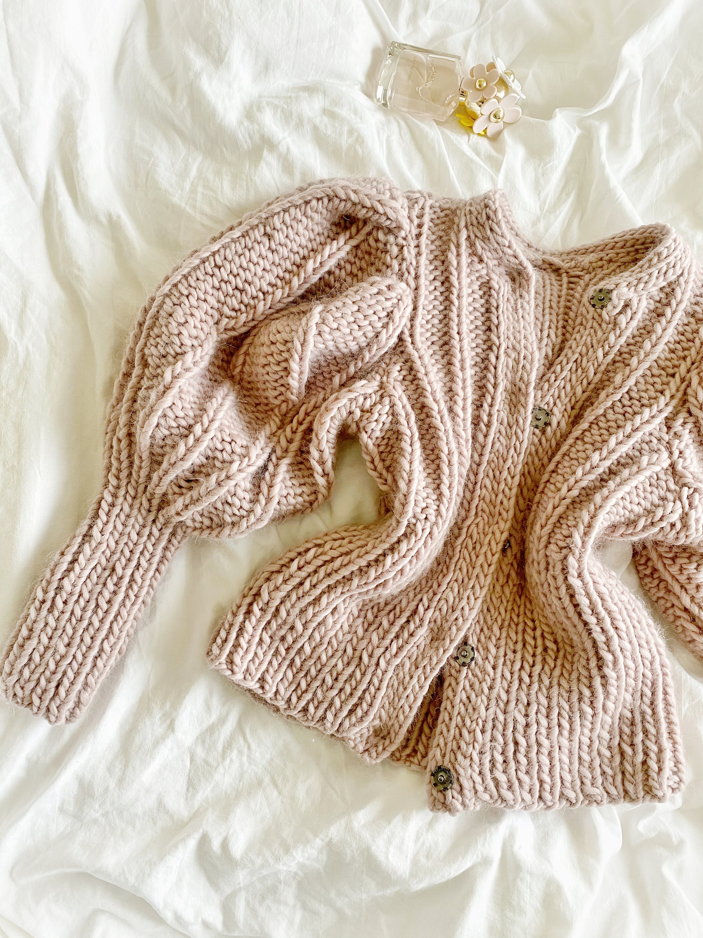 Knitting Pattern PDF and Video Course Bundle. Knitted Cardigan Tutorial ...