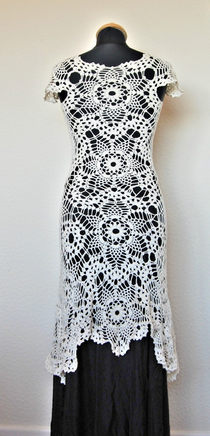 CROCHET Wedding Dress.crochet Dress.crochet Lace Dress.bohemian Wedding