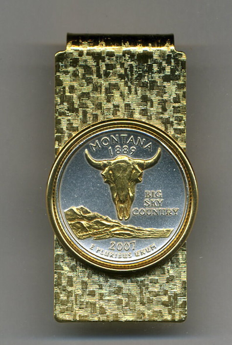 Montana Statehood Quarter 2Toned Uniquely Hand Etsy