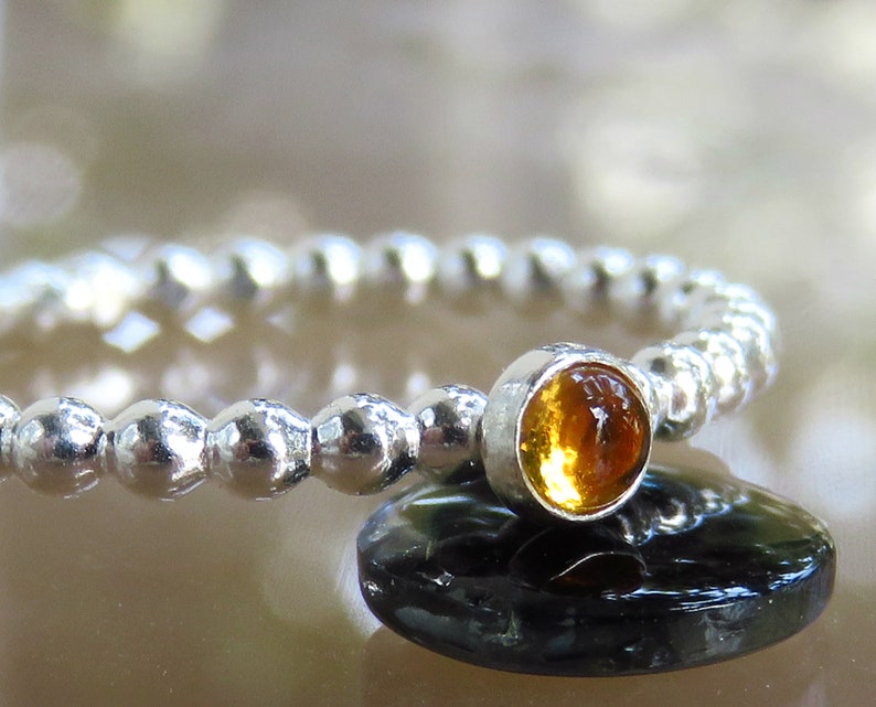 Yellow Gemstone RIng for Women birthstone ring for women Natural Citrine Ring in Oxidized Silver 925