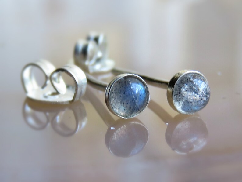 labradorite cartilage stud earring gemstone piercing jewelry gemstone tragus stud helix earring stud