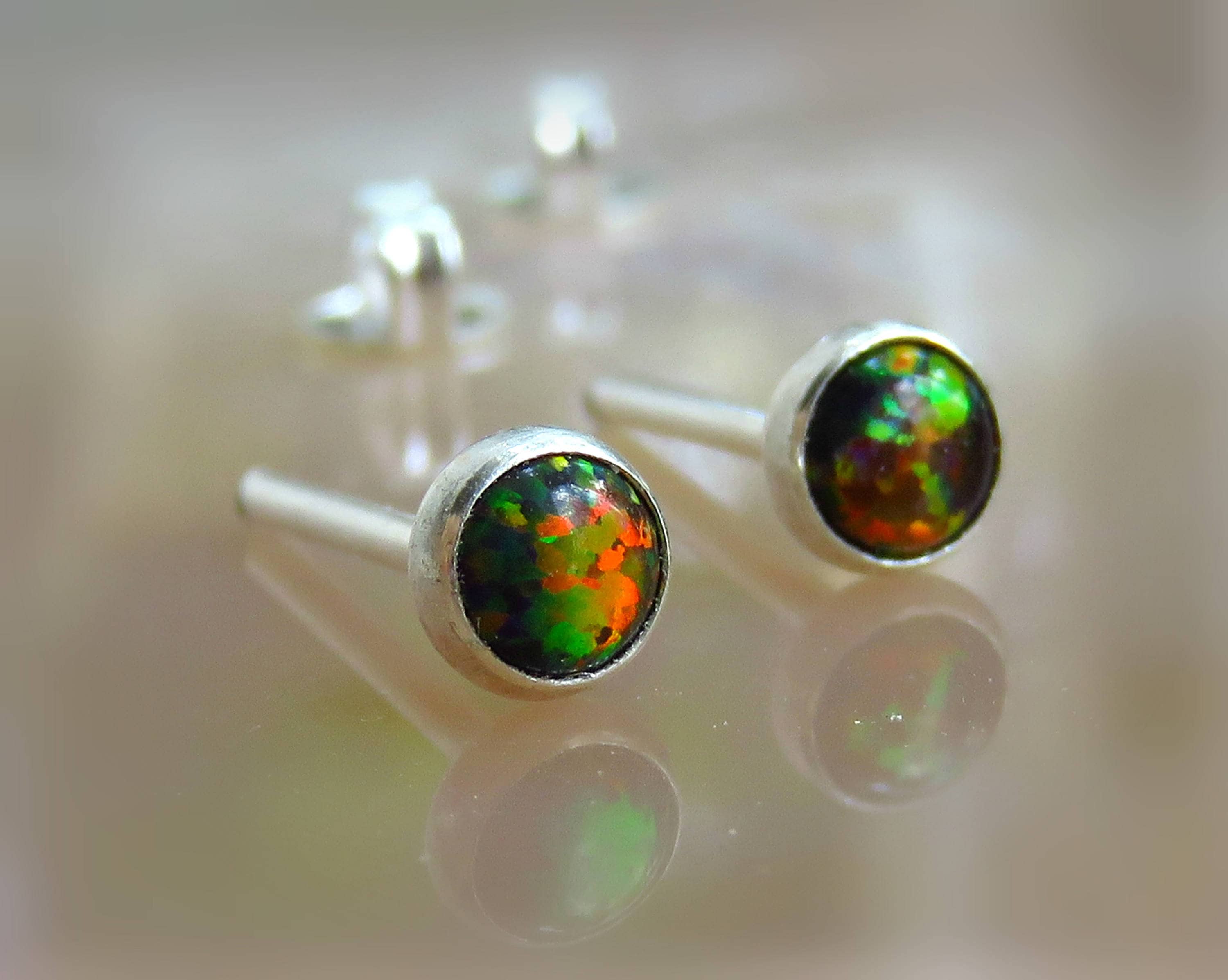 Buy Genuine Fire Opal Earrings October Birthstone Jewelry Online in India   Etsy