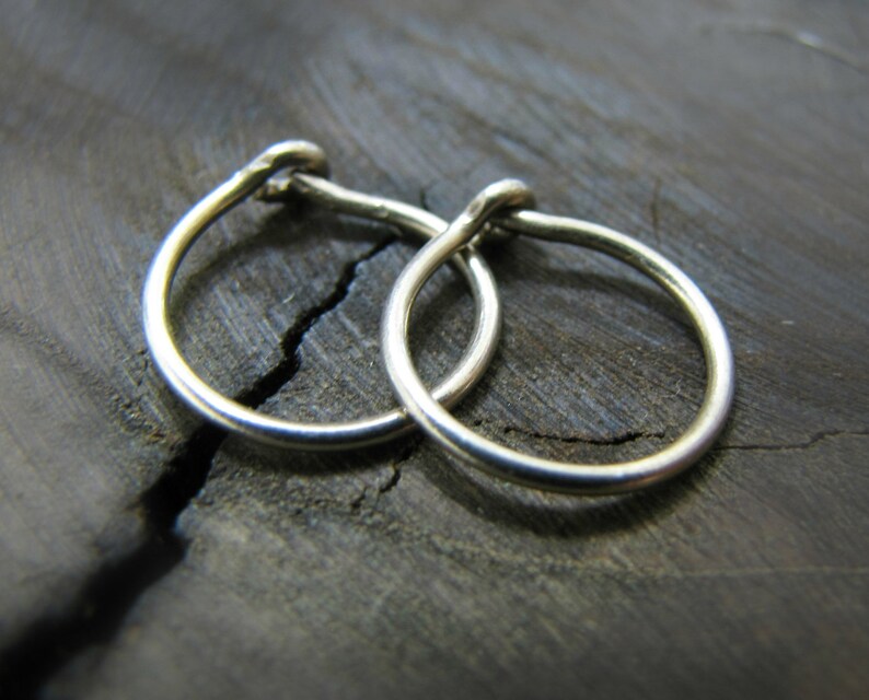 Small Sterling Silver Hoop Earrings Cartilage Hoop Earring Etsy