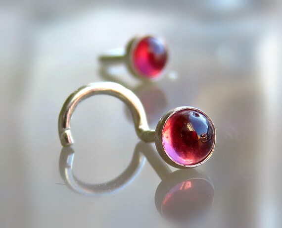 garnet nose ring