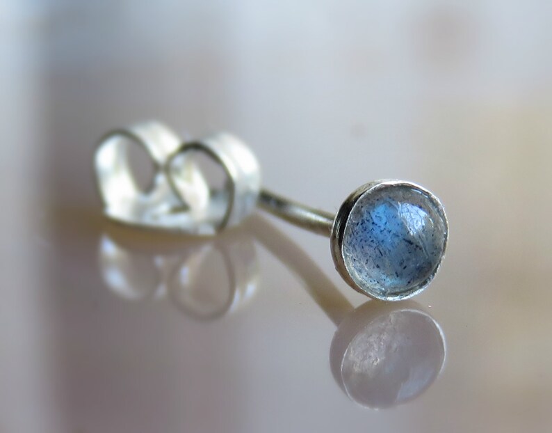 labradorite cartilage stud earring gemstone piercing jewelry gemstone tragus stud helix earring stud