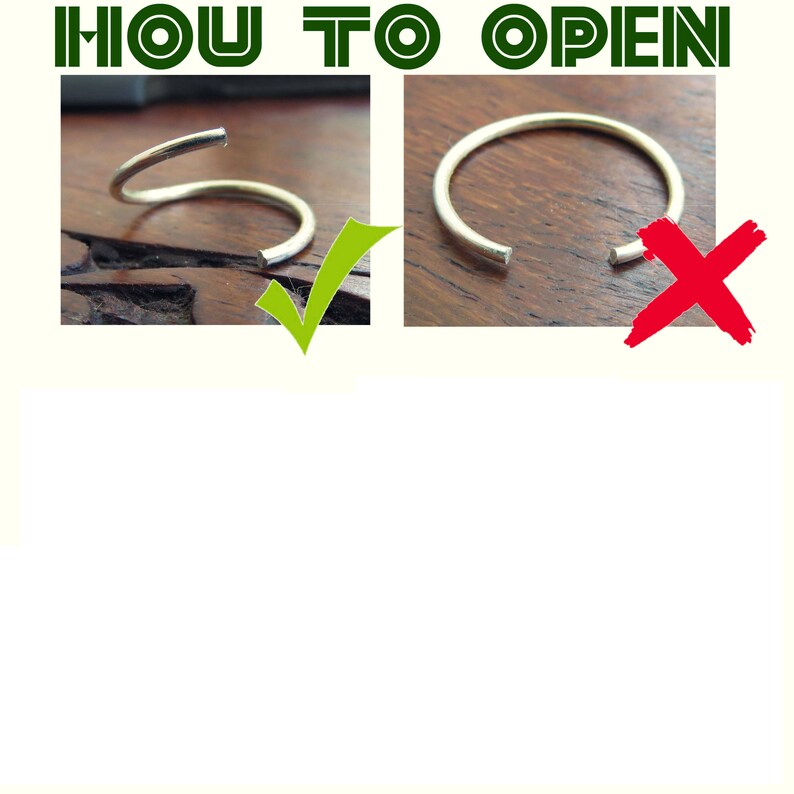 sterling silver unique nose ring Hoop Nose rings with colorful beads