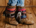 Boho Boot Covers with Vintage Kilim Rug and Antique Silver Buckle | One of a Kind Western Cowgirl Boot Cuffs product logo