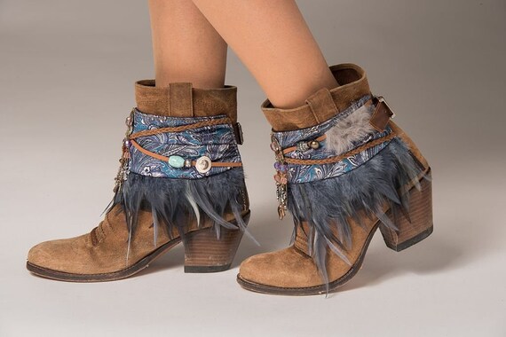 Boho boot cuffs sale