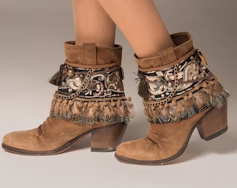 Cubre botas/ Decora Botas / Cubrebotas Boho Folk Estilo Boho