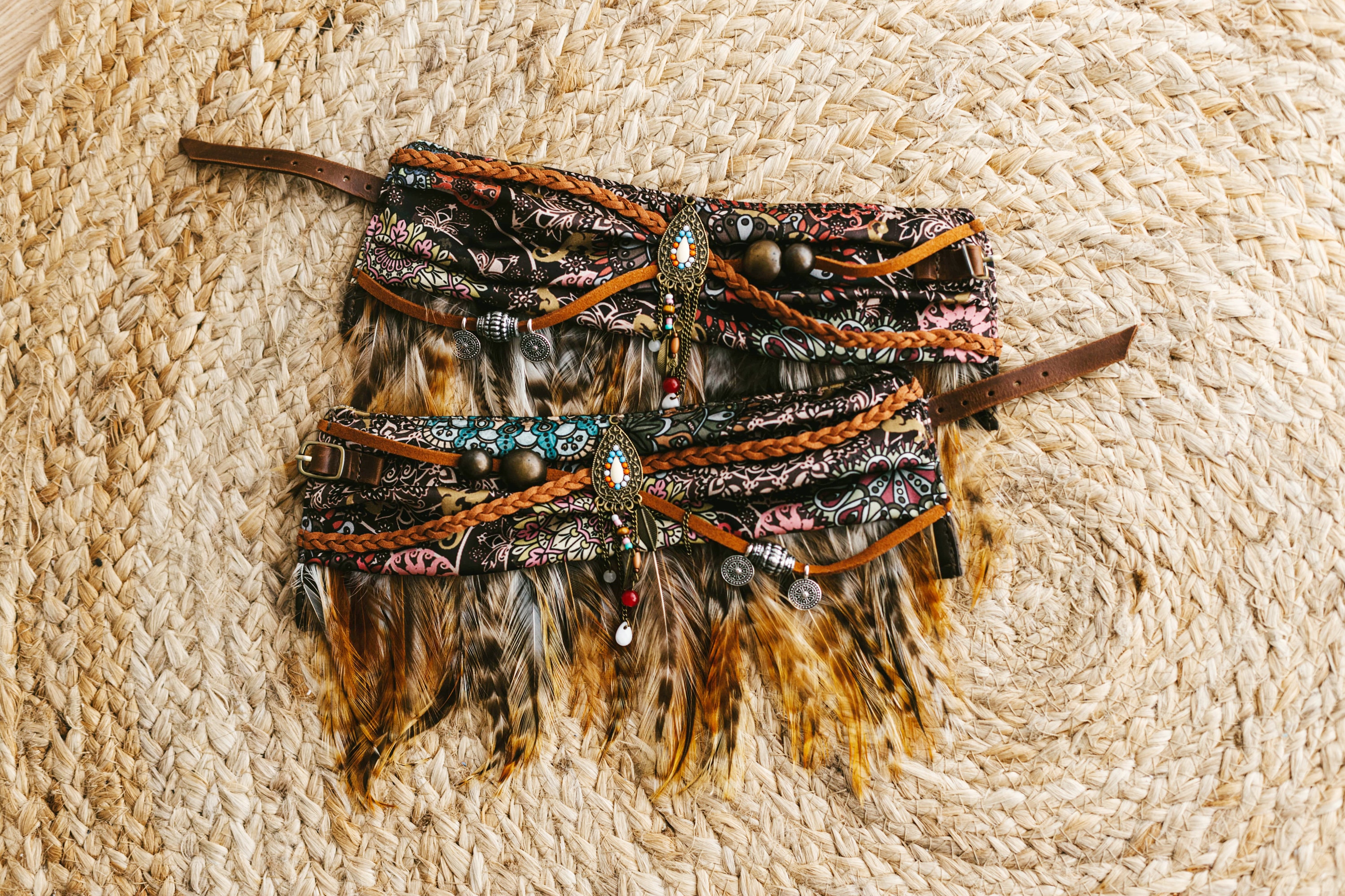 Boho Feather Sandals Cuff | Festival Barefoot Sandal Ankle