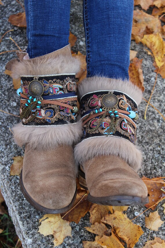Buy Turquoise Ankle Boot Cuffs | Dreamcatcher Boot
