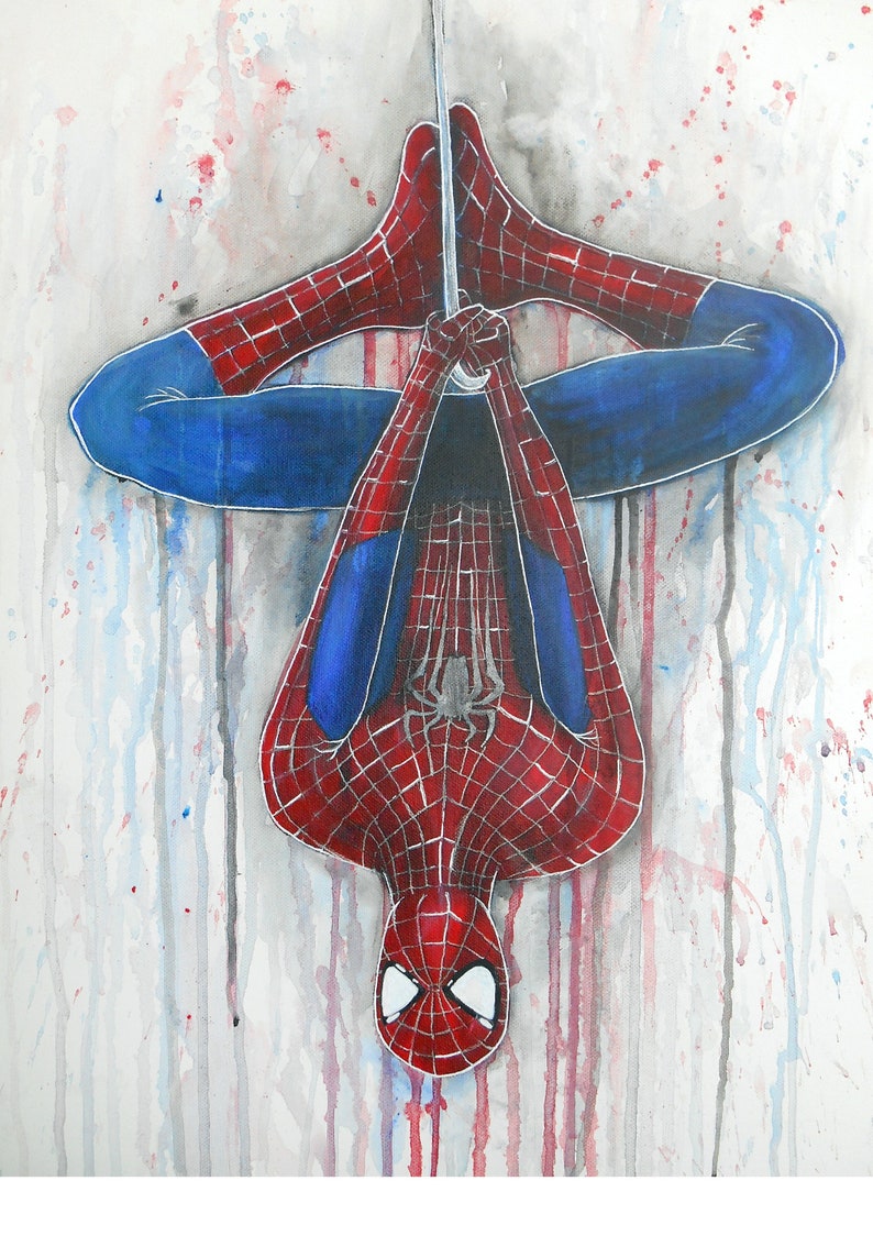 Spiderman Hanging Around Artwork Print image 2