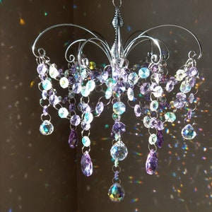 Lavender Elegance Crystal Sun Chandelier Suncatcher Mobile / Unique Prism Rainbow Maker (Rainbows and Whimsy)