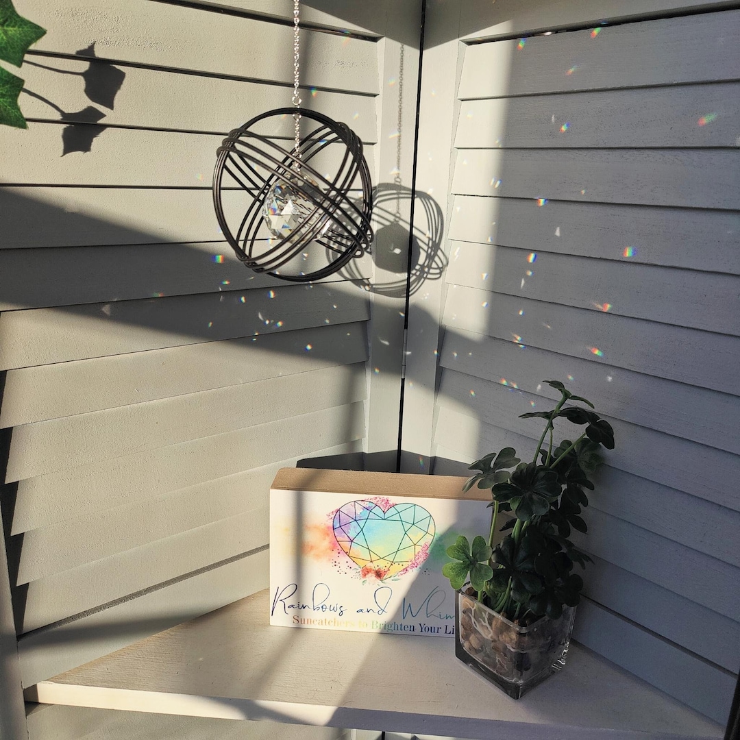 Elemental Energy Modern Crystal Suncatcher Mobile / Rainbow Maker