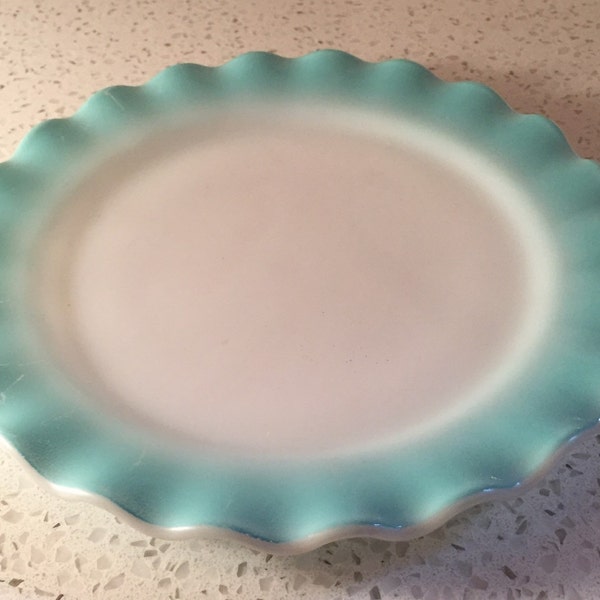 Hazel Atlas Blue Crinoline Plate