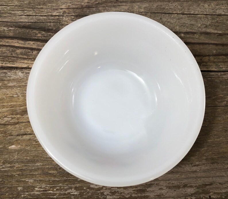 Glassbake Milk Glass Floral Ramekins Dessert Cups Vintage Kitchen Set of 6