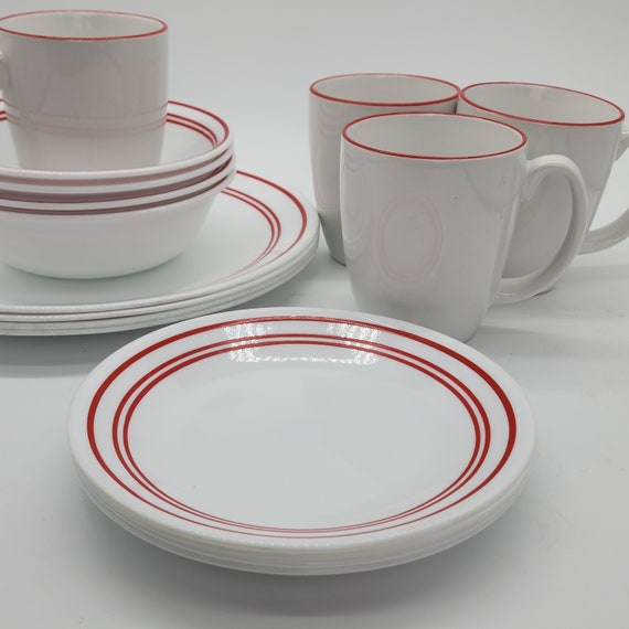 Corelle red dishes hotsell