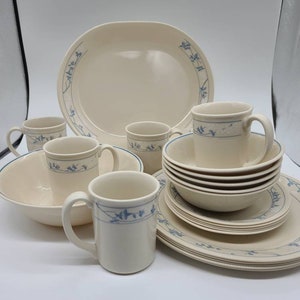 Corelle First of Spring 22-Pc Dinnerware Set 5 places, Salad Bowl and Platter