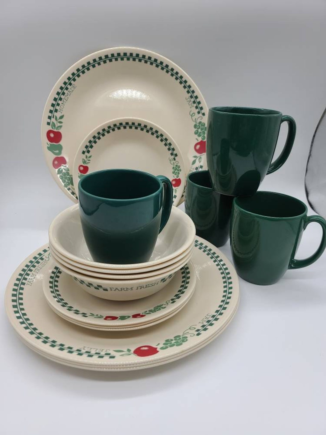 Corelle Farm Fresh Dinnerware Set 16 Pc Etsy