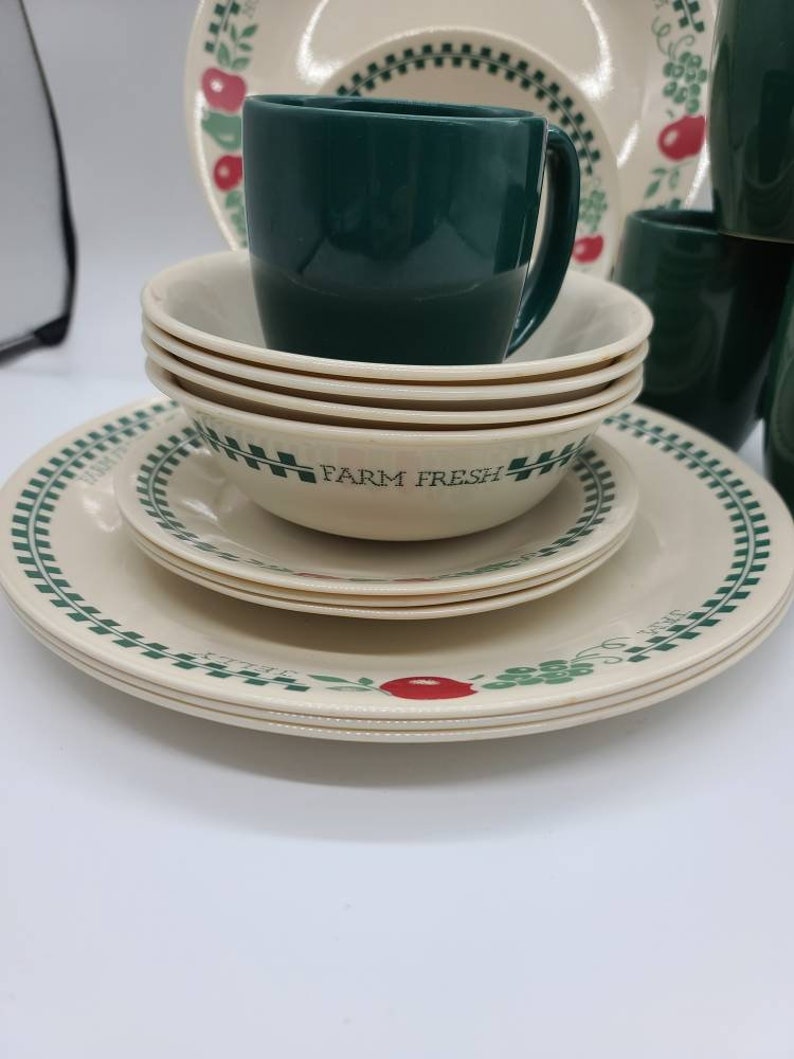 Corelle Farm Fresh Dinnerware Set 16 Pc Etsy