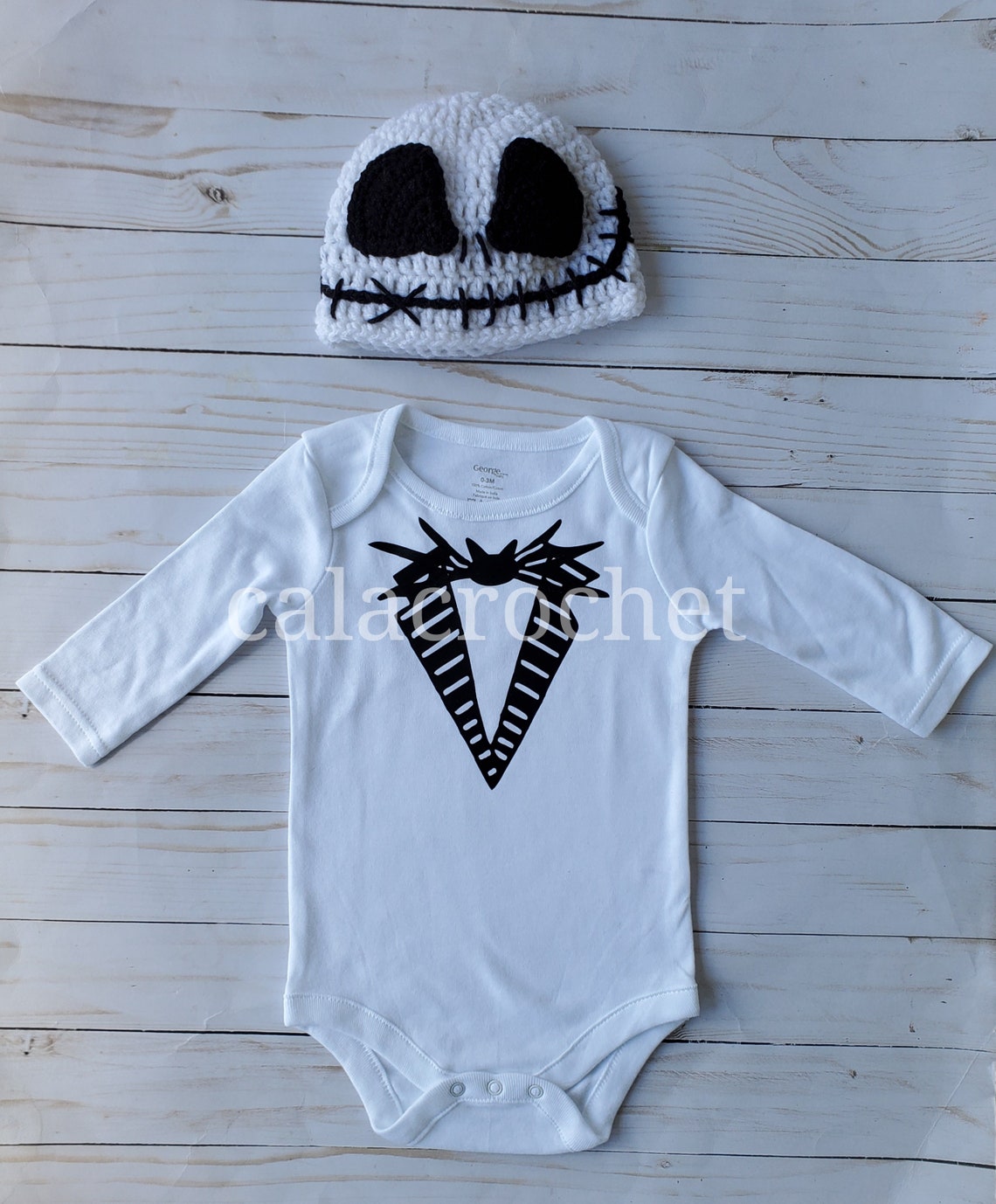 Nightmare Before Christmas Jack Skellington Onesie Baby Etsy