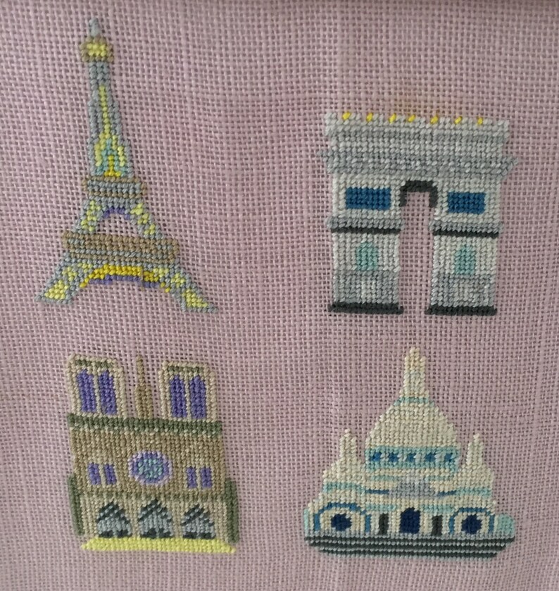 Paris Monuments Cross Stitch Pattern pdf for instant ...