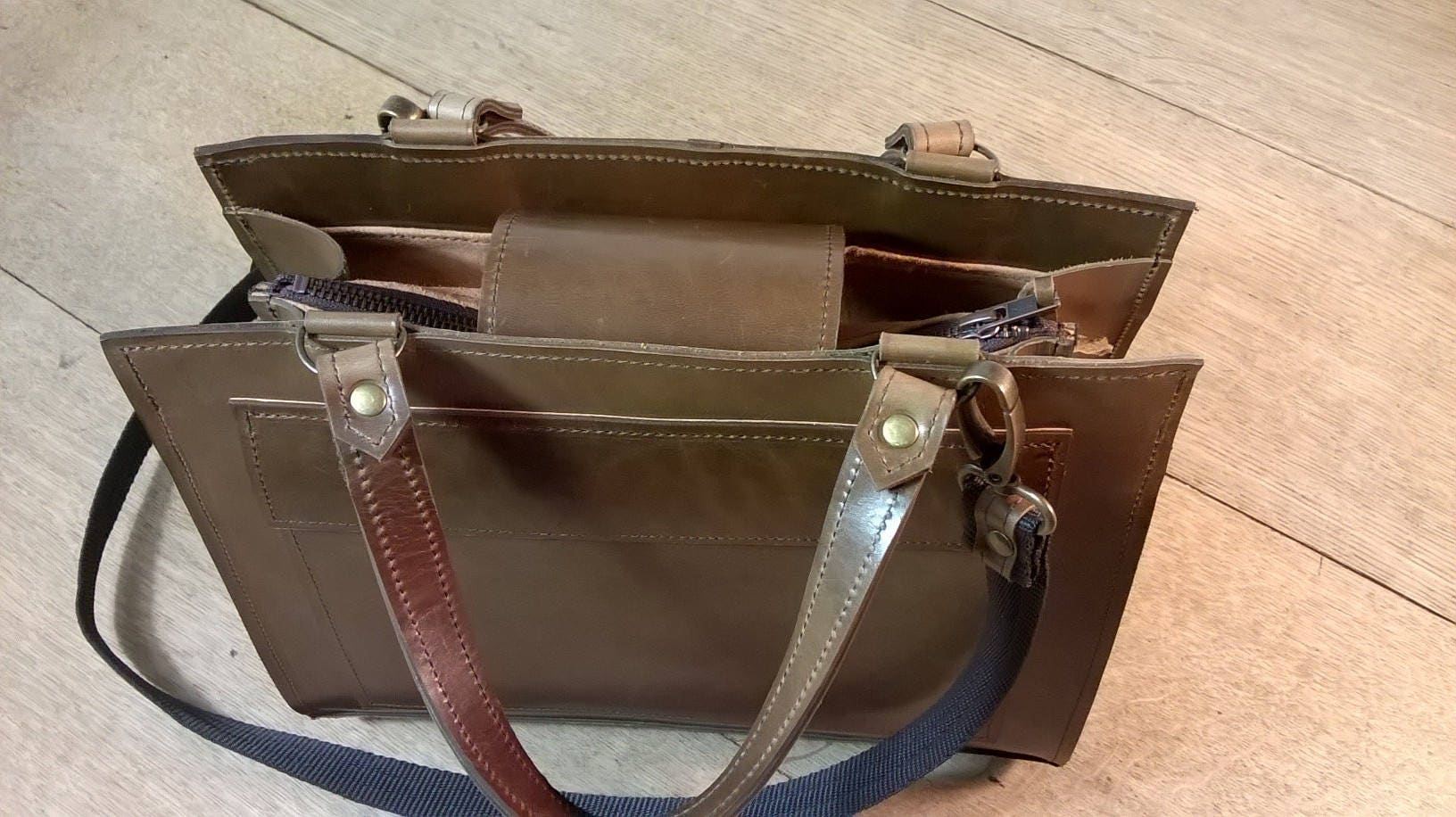 Custom Leather Rectangle Tote Bag. Medium Leather Tote. Etsy