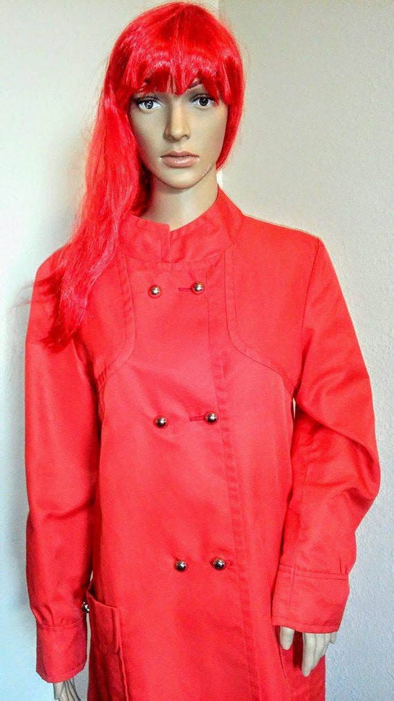 60s/70s Mod Twiggy Swing Coat Flared Tent A Line … - image 2