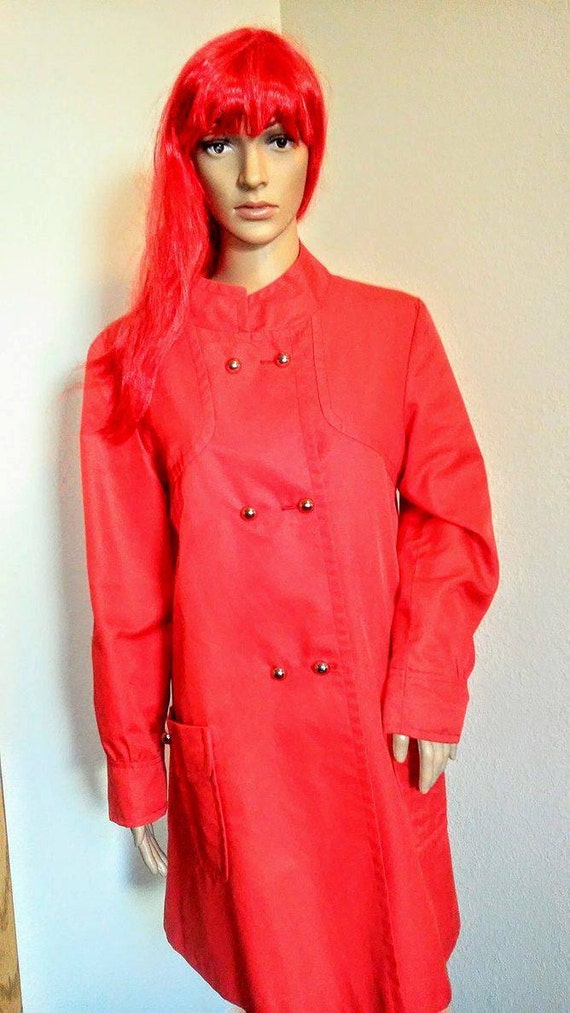 60s/70s Mod Twiggy Swing Coat Flared Tent A Line … - image 1