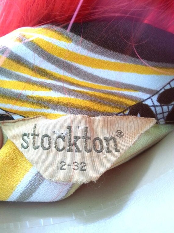 Mod 60s STOCKTON Size 12 Psychedelic Polyester Fa… - image 2