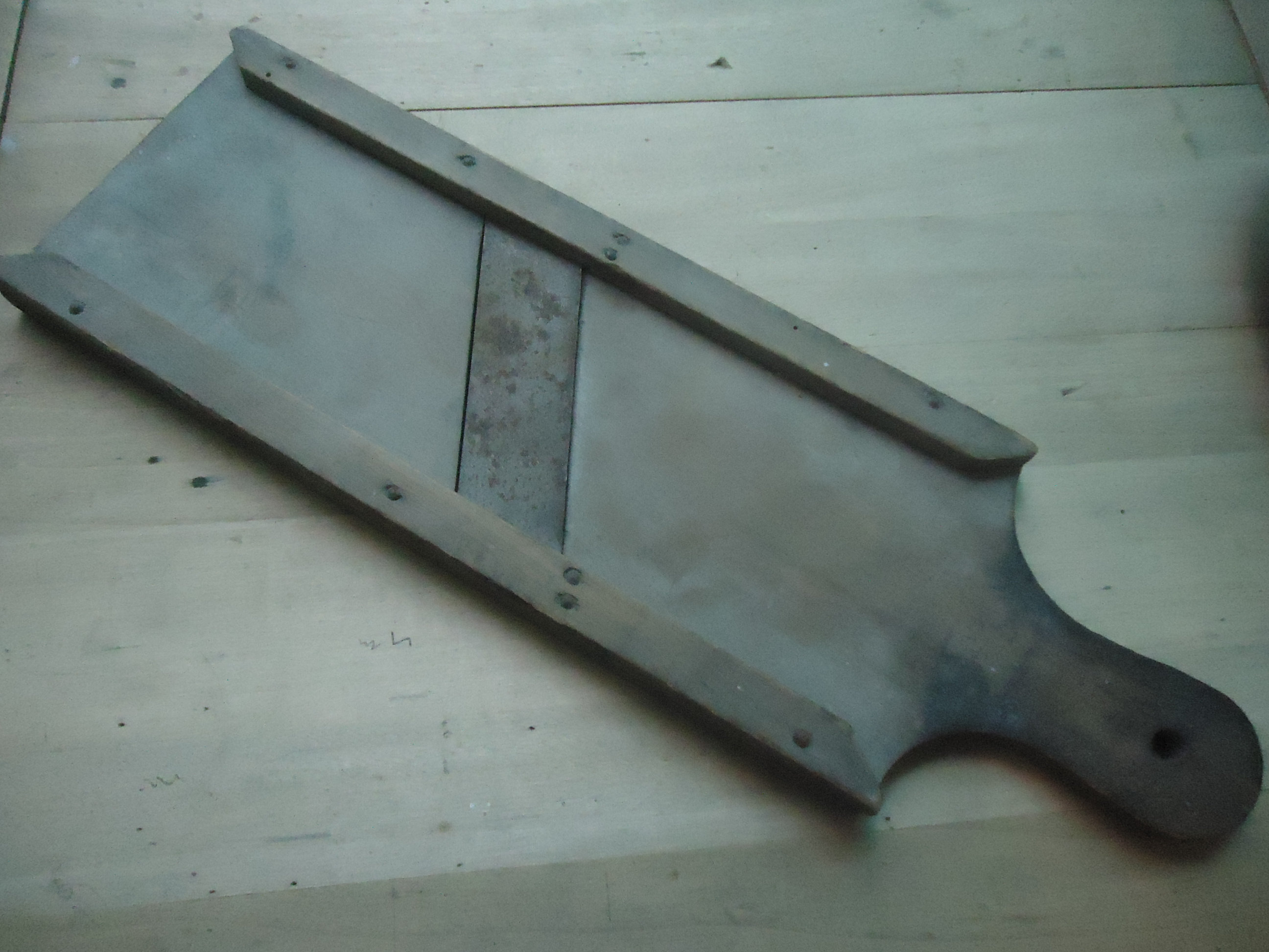 Cuisine Mandolin ou Chou Légumes Trancheur Original Vintage Fait Main Français Hêtre Début 20Ème Siè