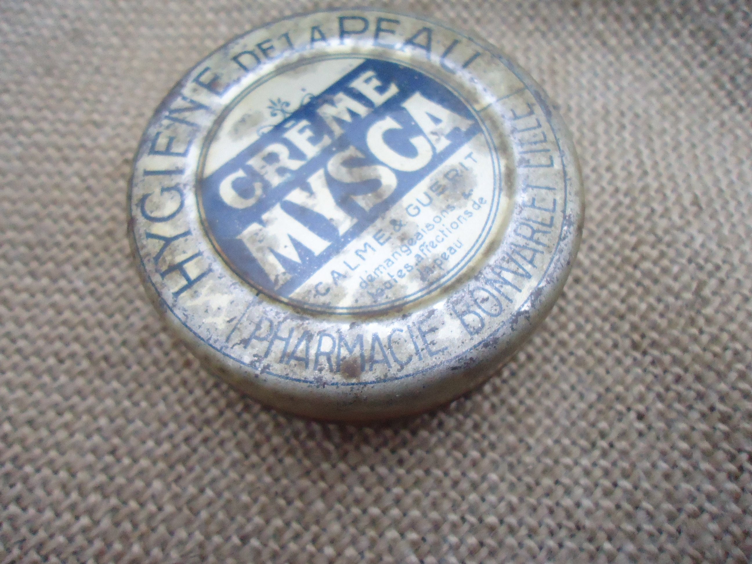 Vintage French Chemists Pharmacy Creme MYSCA Oxyde de Zinc France 1920  Medical Drugs Drugstore Advertising Promotional