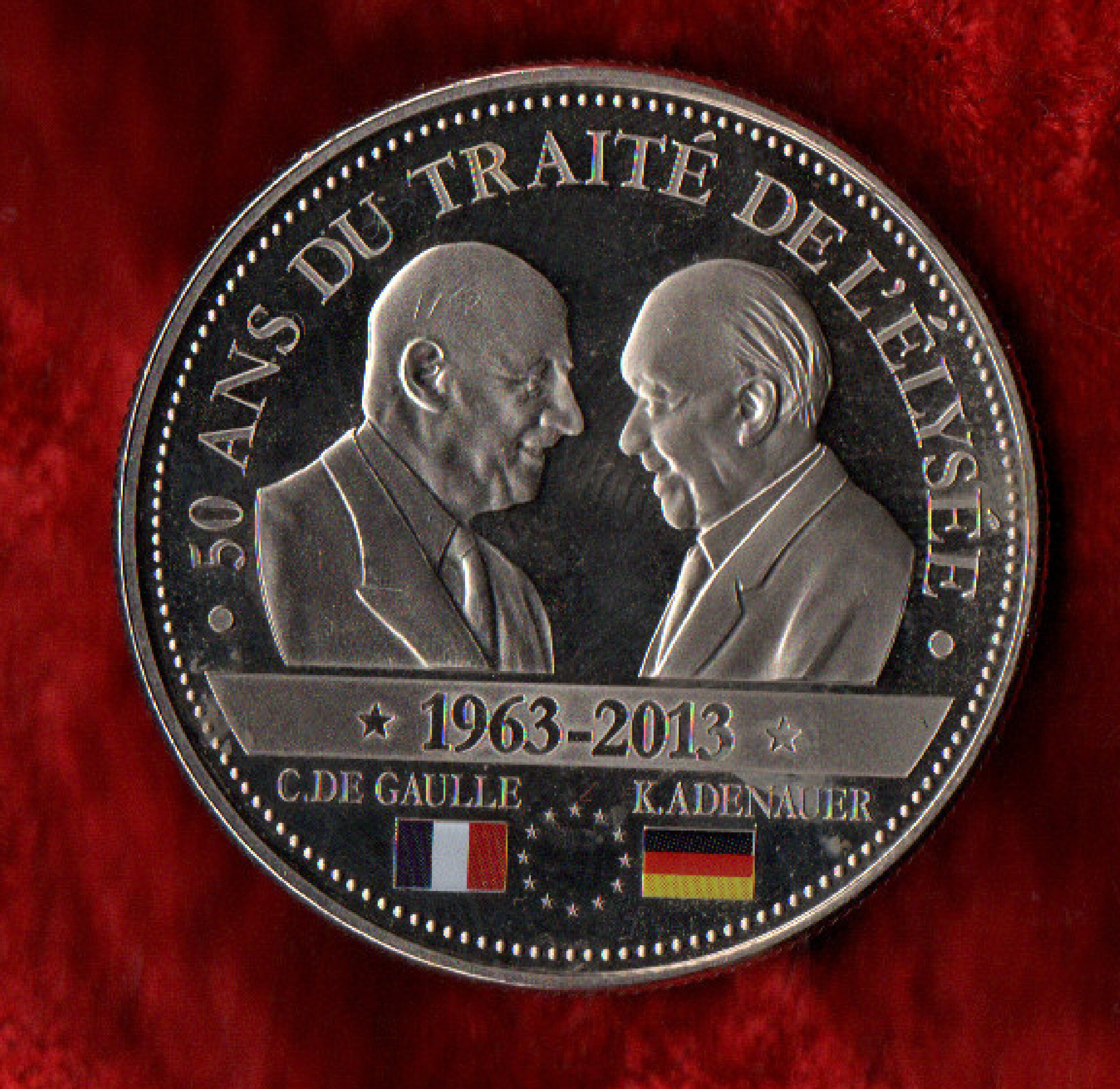 French Commemorative Medal Celebrating 50 Years of Treaty of -  Norway