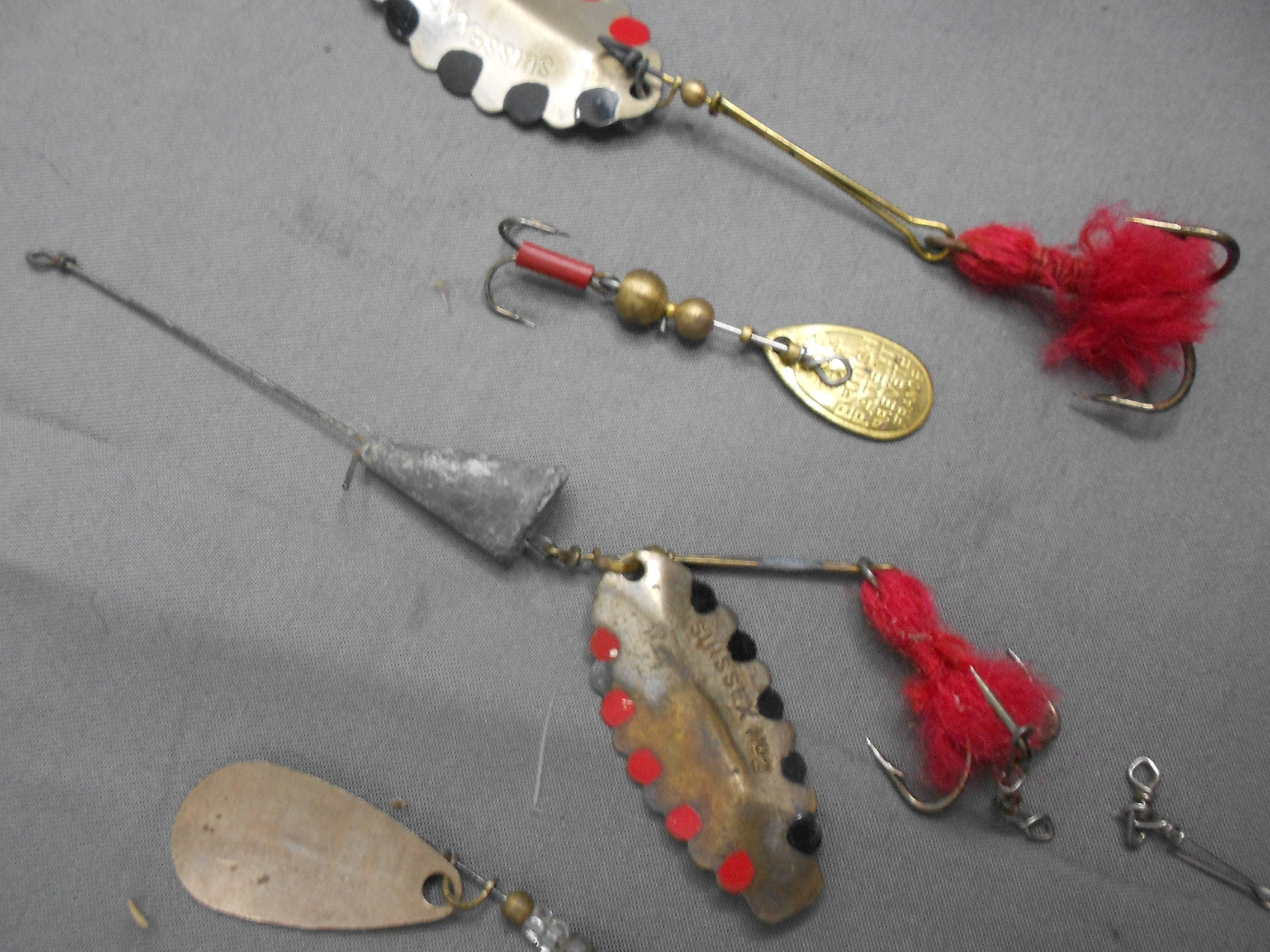Lot of 5 Lures Spinners Etc Vintage Antique Angling Spinner