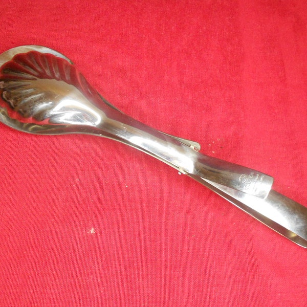 Serving Tongs Vintage French GULDEN Stainless Steel Desert Tongs or Salad Tongs Contemporary Design from 1970s Beautiful Danish Style