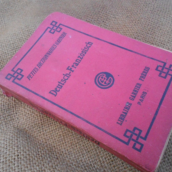 Mini Pocket Dictionary Petites Dictionnaires Garnier Deutsch Französisch Paris Editor 1942 Rare WW2 Book In Good Vintage Condition