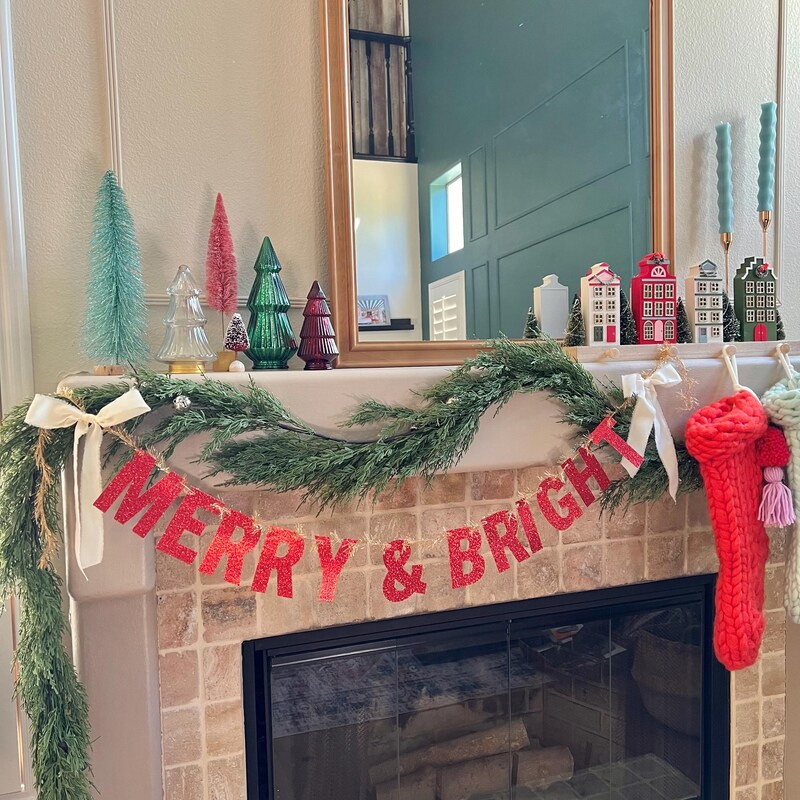 Merry and Bright Banner - Etsy