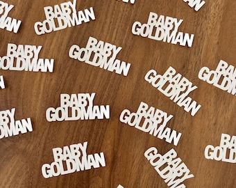 Personalized Baby Shower Confetti, Custom Name, 35 Pieces