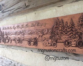Motorcycle Wall Hang- No Road is too long when you have Good Company - customizable