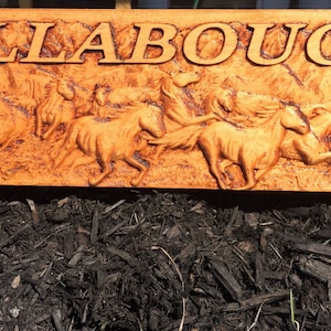 Personalized wood carved Name plaques signs Custom made outdoor Family