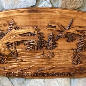 Personalized wall mount decor Above Fireplace Family Wildlife