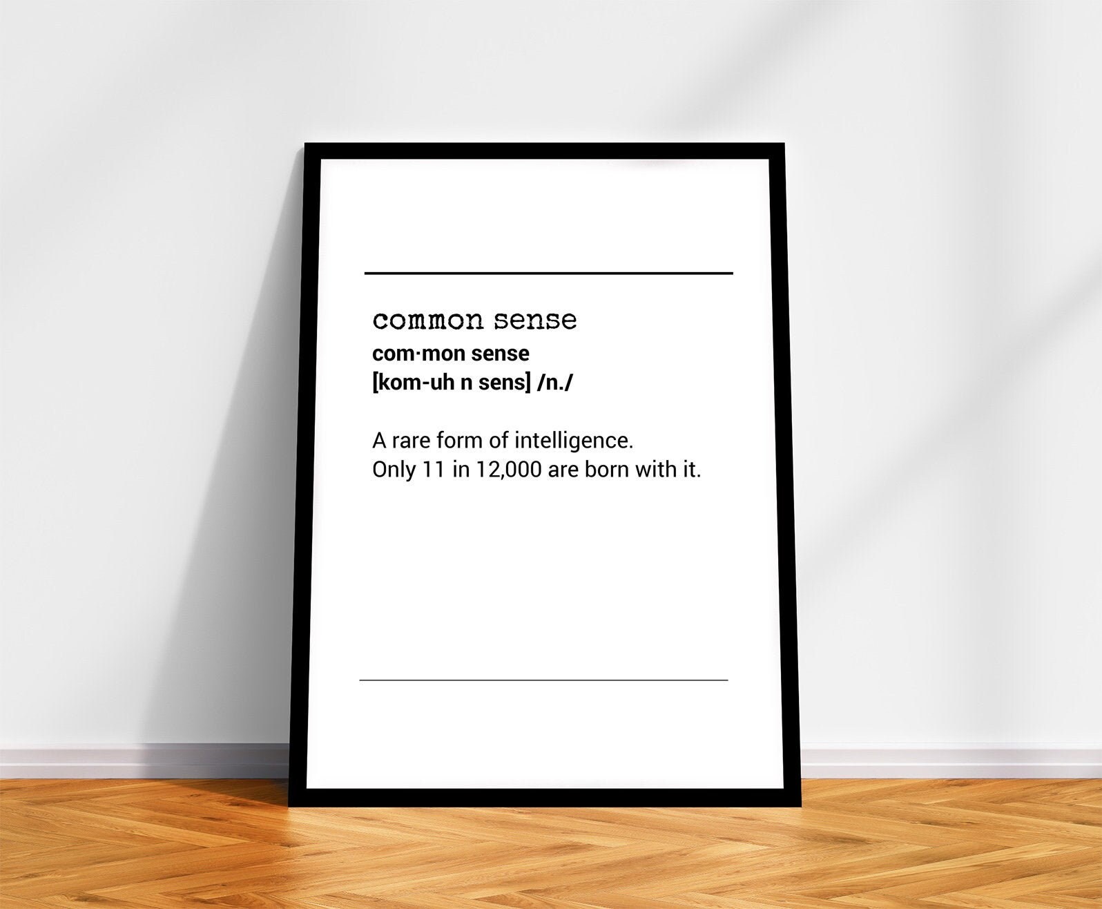 Definition Common Sense Definition Common Sense Printable Etsy