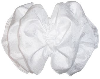 Women's/Ladies' Large Silkessence Fabric Hair Bow - Made To Order in Basic Colors