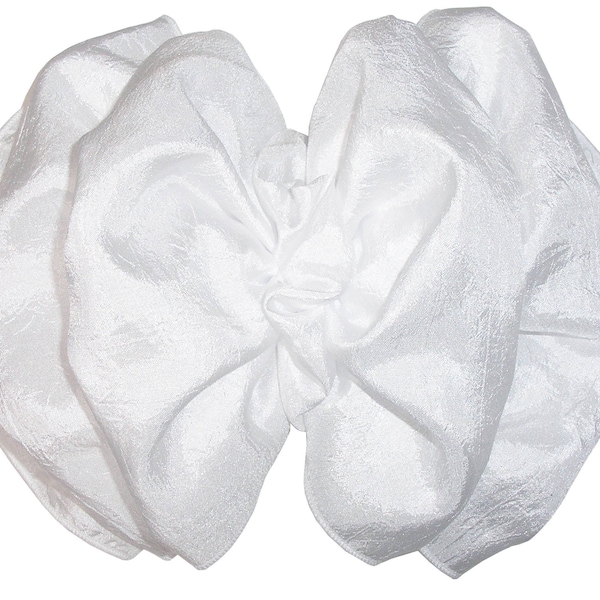 Women's/Ladies' Large Silkessence Fabric Hair Bow - Made To Order in Basic Colors